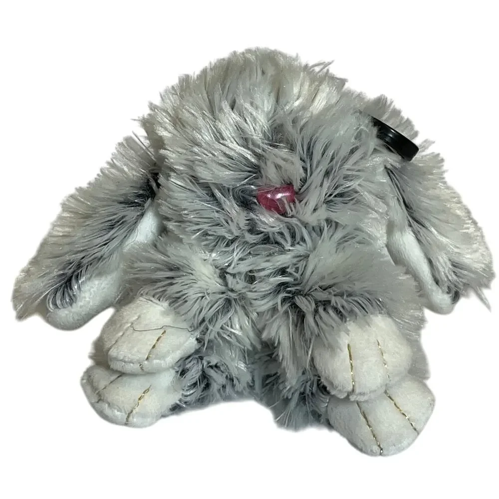 Dan Dee Grey Floppy Eared Bunny Keychain Plush Small